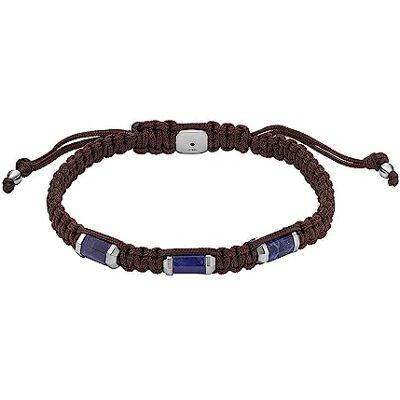 Fossil Herren-Edelstahl-Perlenarmband mit Schieberverschluss Fossil Herren-Edelstahl-Perlenarmband mit Schieberverschluss