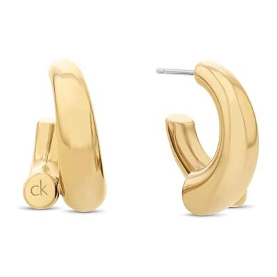 Calvin Halskette mit Anhänger oder Rigidem Armband oder Ohrstecker für Damen CK SPIRAL Kollektion aus Edelstahl Erhältlich in Silber oder Gold Calvin Halskette mit Anhänger oder Rigidem Armband oder Ohrstecker für Damen CK SPIRAL Kollektion aus Edelstahl Erhältlich in Silber oder Gold