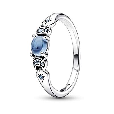 PANDORA Disney Aladdin Ring Jasmin, Sterlingsilber, mit eisblauem Kristall und mondlichtblauem Kristall PANDORA Disney Aladdin Ring Jasmin, Sterlingsilber, mit eisblauem Kristall und mondlichtblauem Kristall