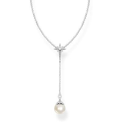 THOMAS SABO Damen Kette Perle mit Stern 925 Sterlingsilber THOMAS SABO Damen Kette Perle mit Stern 925 Sterlingsilber
