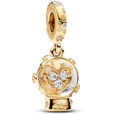 PANDORA Herz Schneeflocke Schneekugel Charm-Anhänger 762825C01 Anhänger PANDORA Herz Schneeflocke Schneekugel Charm-Anhänger 762825C01 Anhänger