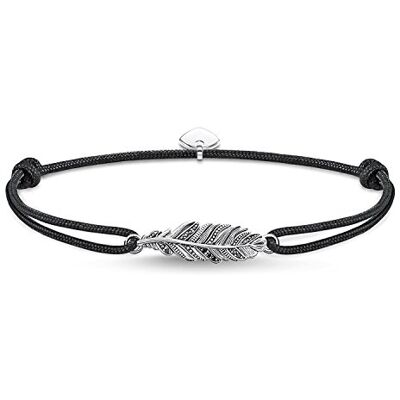 THOMAS SABO Unisex Armband Little Secret Feder schwarz 925 Sterling Silber LS063-889-11-L22v THOMAS SABO Unisex Armband Little Secret Feder schwarz 925 Sterling Silber LS063-889-11-L22v