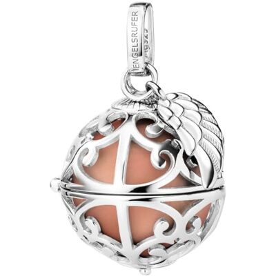 Engelsrufer Damen Anhänger für Halskette mit Flügel aus Sterling Silber mit austauschbarer Klangkugel S in der Farbe Rosé, nickelfrei, 45+5 cm, ER-23-16-S Engelsrufer Damen Anhänger für Halskette mit Flügel aus Sterling Silber mit austauschbarer Klangkugel S in der Farbe Rosé, nickelfrei, 45+5 cm, ER-23-16-S