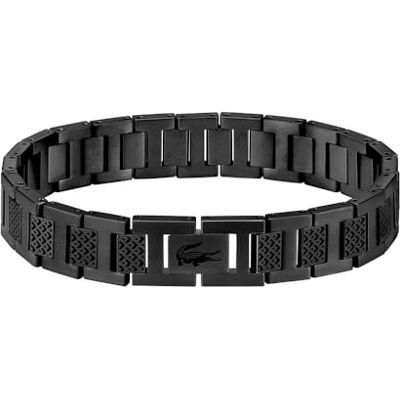 Lacoste Gliederarmband für Herren Kollektion METROPOLE in Edelstahl Verziert mit Petit-Piqué-Muster 2040117 Lacoste Gliederarmband für Herren Kollektion METROPOLE in Edelstahl Verziert mit Petit-Piqué-Muster 2040117