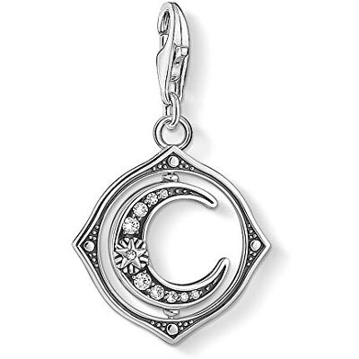 THOMAS SABO Charm Club Original Sun, Luna, Star with Lobster Clasp 925 Sterling Silver Jewellery Compatible with Bracelets & Necklaces THOMAS SABO Charm Club Original Sun, Luna, Star with Lobster Clasp 925 Sterling Silver Jewellery Compatible with Bracelets & Necklaces