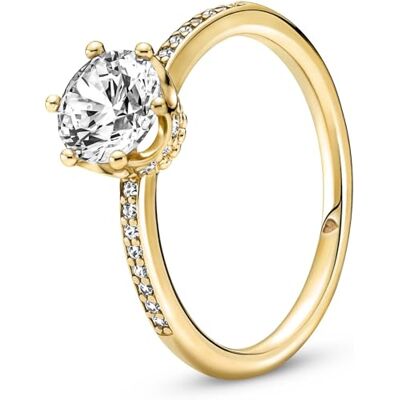 PANDORA Passions Ring Krone, 14-karätig vergoldet, mit klarem Cubic Zirkonia PANDORA Passions Ring Krone, 14-karätig vergoldet, mit klarem Cubic Zirkonia