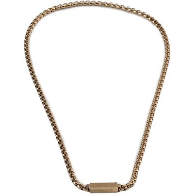 Lacoste Gliederhalskette für Herren Kollektion L'ESSENTIEL Verziert mit petit piqué Muster verfügbar aus Gold oder Silber Lacoste Gliederhalskette für Herren Kollektion L'ESSENTIEL Verziert mit petit piqué Muster verfügbar aus Gold oder Silber