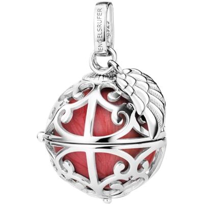 Engelsrufer Klangkugel Anhänger Damen Silber Rot – Flügel Anhänger aus 925 Sterling Silber mit roter Klangkugel zum Öffnen – Symbol für Stärke, Liebe & Schutz Engelsrufer Klangkugel Anhänger Damen Silber Rot – Flügel Anhänger aus 925 Sterling Silber mit roter Klangkugel zum Öffnen – Symbol für Stärke, Liebe & Schutz