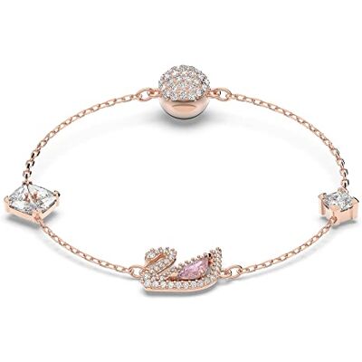 Swarovski Swan Armband, Schwan, Rosa, Roségold-Legierungsschicht Swarovski Swan Armband, Schwan, Rosa, Roségold-Legierungsschicht