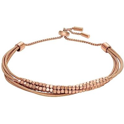 Fossil Damenarmband aus Edelstahl oder Halbedelstein mit Karabiner- oder Schieberverschluss Fossil Damenarmband aus Edelstahl oder Halbedelstein mit Karabiner- oder Schieberverschluss