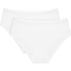 Triumph Damen Feel of Cotton Midi 2p Briefs, Weiß, 38 EU Triumph Damen Feel of Cotton Midi 2p Briefs, Weiß, 38 EU