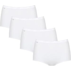 Sloggi Damen Unterhose Basic+ Maxi , 4-Pack, 48, Weiß Sloggi Damen Unterhose Basic+ Maxi , 4-Pack, 48, Weiß