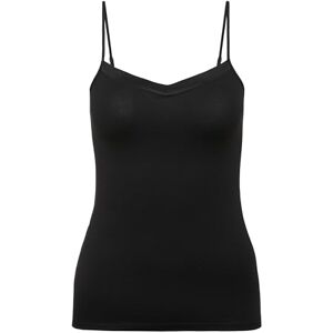 CALIDA Cate Spaghetti-Top Damen, mit Satin-Einsatz am Ausschnitt, verstellbare Träger schwarz 48-50 CALIDA Cate Spaghetti-Top Damen, mit Satin-Einsatz am Ausschnitt, verstellbare Träger schwarz 48-50