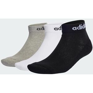 Adidas Unisex Linear Ankle Cushioned Socks 3 Pairs, Medium Grey Heather / White / Black, 45-48 Adidas Unisex Linear Ankle Cushioned Socks 3 Pairs, Medium Grey Heather / White / Black, 45-48