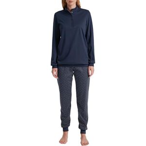 CALIDA Midnight Dreams Bündchen-Pyjama Damen, aus 100% Dicker Baumwolle CALIDA Midnight Dreams Bündchen-Pyjama Damen, aus 100% Dicker Baumwolle