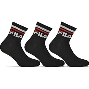 FILA Unisex Quarter Socken, Schwarz, 39-42 EU FILA Unisex Quarter Socken, Schwarz, 39-42 EU