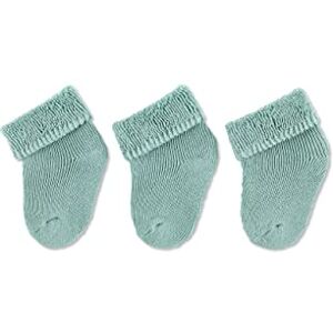 Sterntaler Erstlingssocken 3er Pack uni Baby Socken mit Innenfrottee und Umschlag hautsympathische Neugeborenen Socken mit hohem Baumwollanteil Unisex Strümpfe einfarbig, eisgrün, Größe 0 Sterntaler Erstlingssocken 3er Pack uni Baby Socken mit Innenfrottee und Umschlag hautsympathische Neugeborenen Socken mit hohem Baumwollanteil Unisex Strümpfe einfarbig, eisgrün, Größe 0
