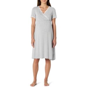 Amazon Essentials Damen Nachtwäsche-Umstands- und Stillhemd aus weichem Modal, Mittelgrau Meliert, M Amazon Essentials Damen Nachtwäsche-Umstands- und Stillhemd aus weichem Modal, Mittelgrau Meliert, M