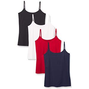 Amazon Essentials Damen Slim Fit Camisole 4er Pack, Schwarz/Marineblau/Rot/Weiß, X-Large Amazon Essentials Damen Slim Fit Camisole 4er Pack, Schwarz/Marineblau/Rot/Weiß, X-Large