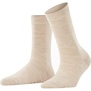 FALKE Damen Socken Softmerino W So Wolle Baumwolle einfarbig 1 Paar, Blau Linen Melange 4549, 39-40 FALKE Damen Socken Softmerino W So Wolle Baumwolle einfarbig 1 Paar, Blau Linen Melange 4549, 39-40