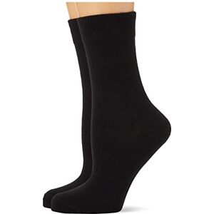 Nur Die 2er Pack Classic Baumwolle Socken aus atmungsaktiver Baumwolle einfarbig ohne drückende Naht Damen, schwarz, 39-42 Nur Die 2er Pack Classic Baumwolle Socken aus atmungsaktiver Baumwolle einfarbig ohne drückende Naht Damen, schwarz, 39-42