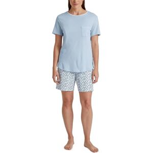 CALIDA Sweet Dreams Kurz-Pyjama Damen, aus 100% Baumwolle, Hose mit stoffbezogenem Gummibund Arctic Ice 36-38 CALIDA Sweet Dreams Kurz-Pyjama Damen, aus 100% Baumwolle, Hose mit stoffbezogenem Gummibund Arctic Ice 36-38