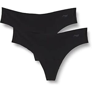 Sloggi Damen Unterhose Zero Microfibre 2.0 Hipstring, Recycelte Mikrofaser, 2-Pack, M, Schwarz Sloggi Damen Unterhose Zero Microfibre 2.0 Hipstring, Recycelte Mikrofaser, 2-Pack, M, Schwarz