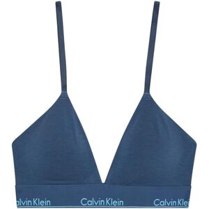 Calvin Damen Triangel BH Lightly Lined mit Logobund, Blau (Dark Denim), M Calvin Damen Triangel BH Lightly Lined mit Logobund, Blau (Dark Denim), M
