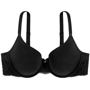 Dorina ADELE Damen Leicht Gepolsterter Demi-BH, Weicher Mikrostoff mit Floralspitzenband, Bügelstütze, Verstellbare Träger, Satinschleife mit Diamantanhänger, Weiß Dorina ADELE Damen Leicht Gepolsterter Demi-BH, Weicher Mikrostoff mit Floralspitzenband, Bügelstütze, Verstellbare Träger, Satinschleife mit Diamantanhänger, Weiß