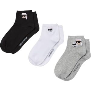 Karl Lagerfeld B.V Damen Women's, Ikon Short (3 Pack) SOCKS MULTI, Schwarz/Weiß/Grau, 35-38 EU Karl Lagerfeld B.V Damen Women's, Ikon Short (3 Pack) SOCKS MULTI, Schwarz/Weiß/Grau, 35-38 EU