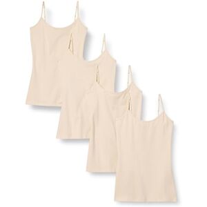 Amazon Essentials Damen Slim-fit Camisole 4-Pack Beige Large Amazon Essentials Damen Slim-fit Camisole 4-Pack Beige Large