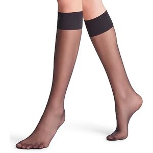 FALKE Damen Kniestrümpfe Pure Matt 20 DEN W Kh transparent einfarbig 1 Paar, Schwarz Black 3009, 35-38 FALKE Damen Kniestrümpfe Pure Matt 20 DEN W Kh transparent einfarbig 1 Paar, Schwarz Black 3009, 35-38
