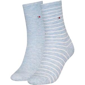Tommy Hilfiger Damen Small Stripe Classic Sock, Light Blue Melange, 39-42 EU Tommy Hilfiger Damen Small Stripe Classic Sock, Light Blue Melange, 39-42 EU