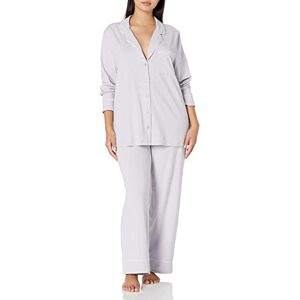Amazon Essentials Damen Schlafanzug-Set, Baumwollmodal, langärmliges Hemd und durchgehendes Unterteil, Flieder, XS Amazon Essentials Damen Schlafanzug-Set, Baumwollmodal, langärmliges Hemd und durchgehendes Unterteil, Flieder, XS