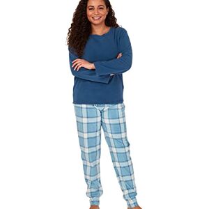 Indigo Sky Damen Women's Gemma Cosy Fleece Cuffed Pyjama Pyjamaset, Spice Red Check, Indigo Sky Damen Women's Gemma Cosy Fleece Cuffed Pyjama Pyjamaset, Spice Red Check,