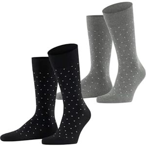 ESPRIT Herren Socken Fine Dot Multipack M So Baumwolle gemustert 2 Paar, Mehrfarbig Black Grey 0010, 43-46 ESPRIT Herren Socken Fine Dot Multipack M So Baumwolle gemustert 2 Paar, Mehrfarbig Black Grey 0010, 43-46