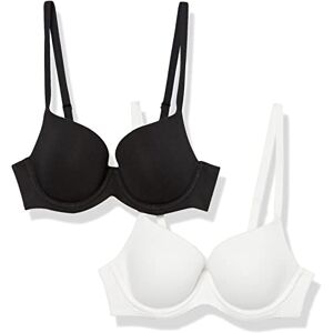 Amazon Essentials Damen Vollschalen-BH aus Baumwolle, 2er-Pack, Schwarz/Weiß, 80E Amazon Essentials Damen Vollschalen-BH aus Baumwolle, 2er-Pack, Schwarz/Weiß, 80E