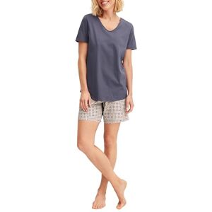 CALIDA Cotton Special Kurz-Pyjama, Schlafanzug Damen, 100% Baumwolle, hautfreundlich, weich, pflegeleicht, elastischer Bund Graystone 36-38 CALIDA Cotton Special Kurz-Pyjama, Schlafanzug Damen, 100% Baumwolle, hautfreundlich, weich, pflegeleicht, elastischer Bund Graystone 36-38