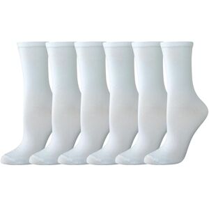 Amazon Essentials Damen Crew-Socken, Baumwolle, 6 Paar, Weiß, 36-39.5 Amazon Essentials Damen Crew-Socken, Baumwolle, 6 Paar, Weiß, 36-39.5