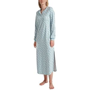 CALIDA Midnight Love Langarm-Nachthemd Damen, Länge 130cm, aus 100% Dicker Baumwolle Sterling Blue 36-38 CALIDA Midnight Love Langarm-Nachthemd Damen, Länge 130cm, aus 100% Dicker Baumwolle Sterling Blue 36-38