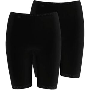 Sloggi Damen Basic+ Long 2P, Black, 40 Sloggi Damen Basic+ Long 2P, Black, 40