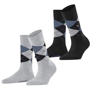 Burlington Damen Socken Everyday Argyle W So Baumwolle gemustert 2 Paar, Grau Light Heather 3223, 36-41 Burlington Damen Socken Everyday Argyle W So Baumwolle gemustert 2 Paar, Grau Light Heather 3223, 36-41