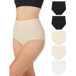 Bea Damen 5pk Super High Waist Underwear Boxers, Schwarz, Weiß, Nude-ton (5-er Pack), XXL EU Bea Damen 5pk Super High Waist Underwear Boxers, Schwarz, Weiß, Nude-ton (5-er Pack), XXL EU