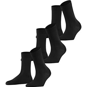 FALKE Damen Socken Cotton Touch Multipack W So Baumwolle einfarbig 3 Paar, Schwarz Black 3000, 35-38 FALKE Damen Socken Cotton Touch Multipack W So Baumwolle einfarbig 3 Paar, Schwarz Black 3000, 35-38