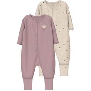 NAME IT Damen Nbfnightsuit 2P Zip Ff Heart Noos, Summer Sand, 50 EU NAME IT Damen Nbfnightsuit 2P Zip Ff Heart Noos, Summer Sand, 50 EU