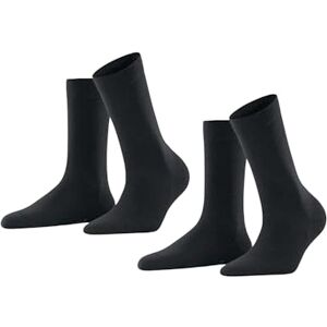 FALKE Damen Socken Softmerino Multipack W So Wolle Baumwolle einfarbig 2 Paar, Grau Anthracite Melange 3089, 39-40 FALKE Damen Socken Softmerino Multipack W So Wolle Baumwolle einfarbig 2 Paar, Grau Anthracite Melange 3089, 39-40
