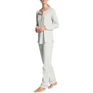 CALIDA Sweet Dreams Pyjama, lang Damen, aus 100% Baumwolle, Hose mit stoffbezogenem Gummibund Rose Bud 48-50 CALIDA Sweet Dreams Pyjama, lang Damen, aus 100% Baumwolle, Hose mit stoffbezogenem Gummibund Rose Bud 48-50