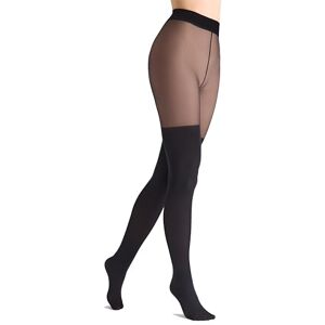 MARILYN Strumpfhose Damen 60 DEN/20 DEN Imitierte Kniestrümpfe Blickdichte Imitationsstrümpfe (1 Paar, 38/40 M/L, Schwarz/Nero) MARILYN Strumpfhose Damen 60 DEN/20 DEN Imitierte Kniestrümpfe Blickdichte Imitationsstrümpfe (1 Paar, 38/40 M/L, Schwarz/Nero)
