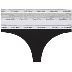 Calvin Damen 3er Pack Strings Thong Unterwäsche, Mehrfarbig (Black/White/Grey Heather), XXL Calvin Damen 3er Pack Strings Thong Unterwäsche, Mehrfarbig (Black/White/Grey Heather), XXL