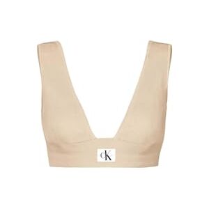 Calvin Jeans Damen Bustier Variegated Rib Sweater Bralette Bralette, Beige (Warm Sand), L Calvin Jeans Damen Bustier Variegated Rib Sweater Bralette Bralette, Beige (Warm Sand), L